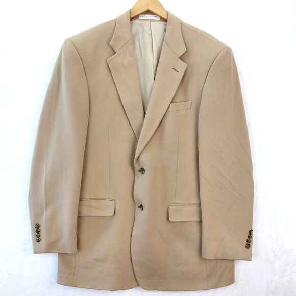 Loro Piana Nordstrom 100% Cashmere Blazer Mens 42R Tan Sport Coat Suit Jacket